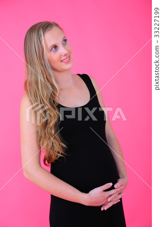 Blonde pregnant woman @ Studio shoot Blonde pregnant woman @ Studio shoot 33227199