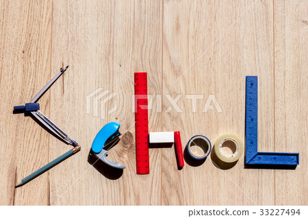 word school made of stationery word school made of stationery 33227494