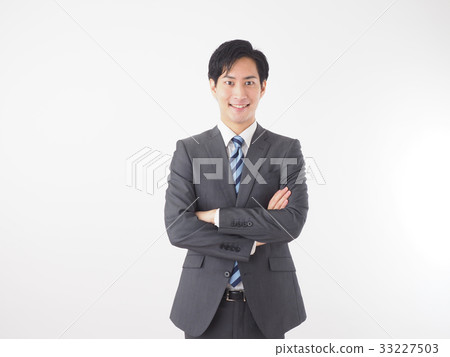 與橫渡的胳膊的商人 與橫渡的胳膊的商人 33227503