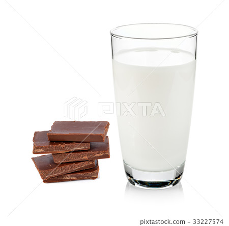 milk and chocolate bars on white background milk and chocolate bars on white background 33227574