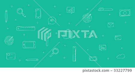 Icons analytics background, sketch doodle icons 33227799