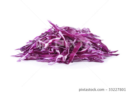 pile of cut red cabbage over white background pile of cut red cabbage over white background 33227801