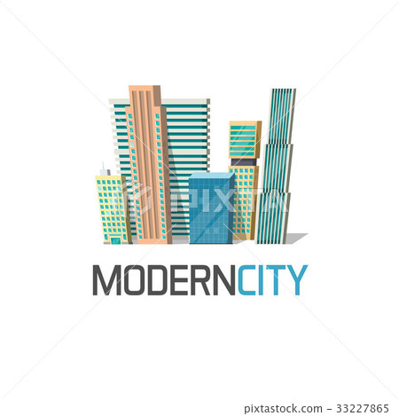 City buildings logo isolated, town construction City buildings logo isolated, town construction 33227865