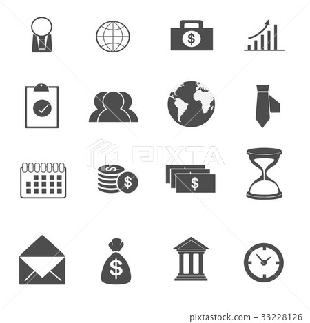 business icons set vector 33228126