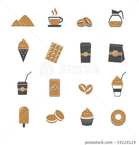 coffee icons set vector 33228129