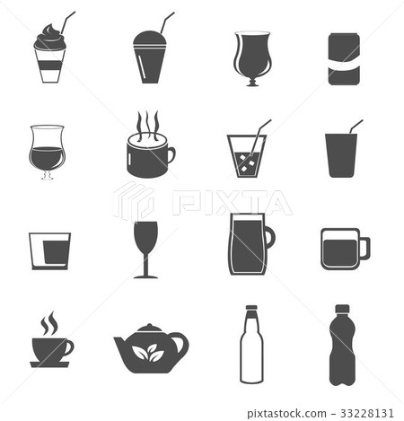 drink and beverage icons set vector 33228131