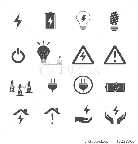 energy icons set vector 33228306