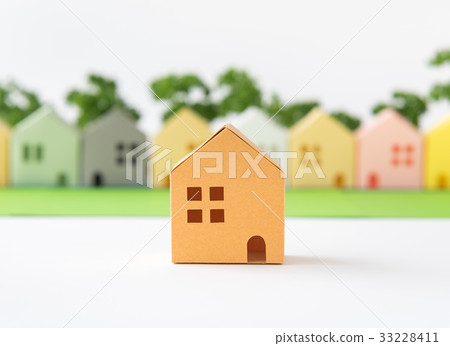 綠城社區城鎮住宅區房地產紙模型 33228411