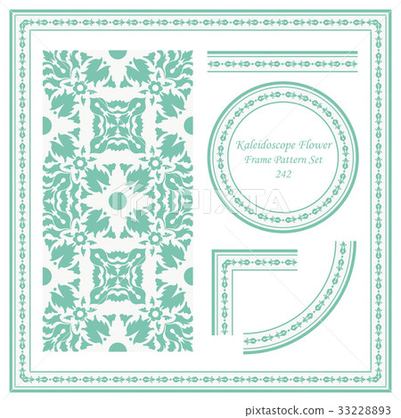 Vintage Frame Pattern Set of Kaleidoscope Flower Vintage Frame Pattern Set of Kaleidoscope Flower 33228893