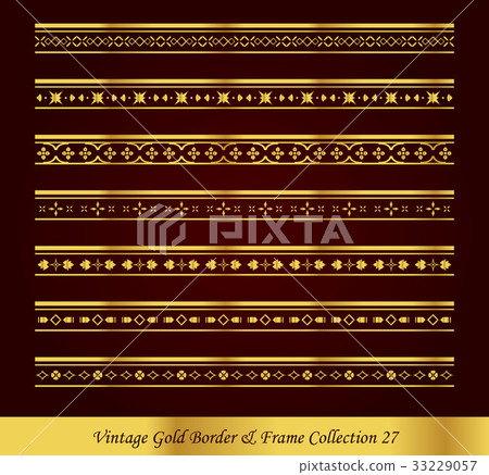 Vintage Luxury Gold Border Frame Vector Collection Vintage Luxury Gold Border Frame Vector Collection 33229057