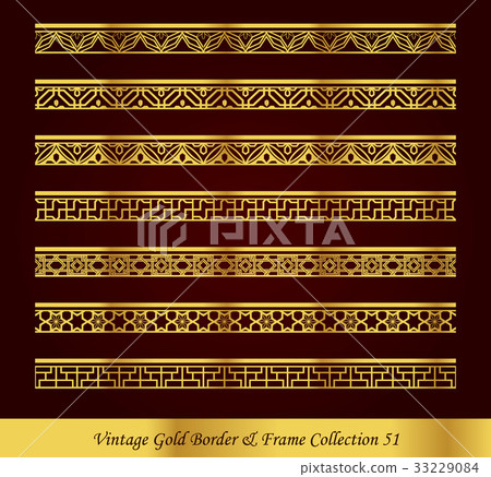 Vintage Luxury Gold Border Frame Vector Collection Vintage Luxury Gold Border Frame Vector Collection 33229084