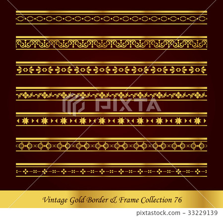 Vintage Luxury Gold Border Frame Vector Collection Vintage Luxury Gold Border Frame Vector Collection 33229139