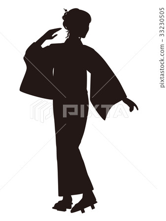 Silhouette Women in yukata Bon festival dance Festival Yukata figure posing woman 03 Silhouette Women in yukata Bon festival dance Festival Yukata figure posing woman 03 33230505