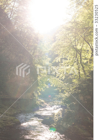 The fabulous Vintgar Gorge in Slovenia near lake 33230525