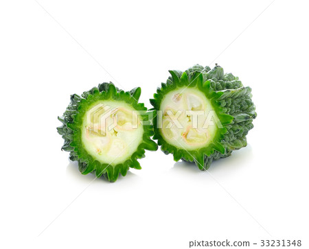 Bitter melon on white background Bitter melon on white background 33231348