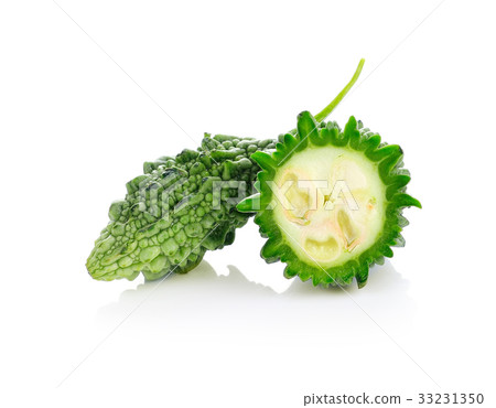 Bitter melon isolated on white background Bitter melon isolated on white background 33231350
