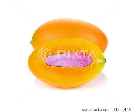 Marian plum fruit isolated on white background 33231406