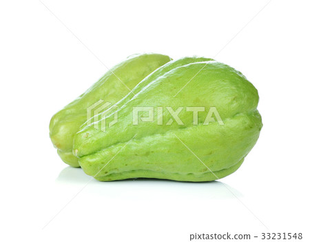 Chayote on white background Chayote on white background 33231548