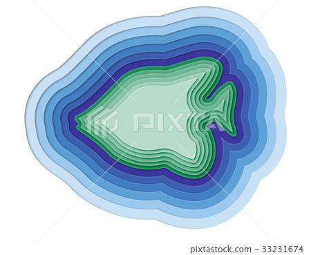 illustration of a layered fish in the ocean illustration of a layered fish in the ocean 33231674