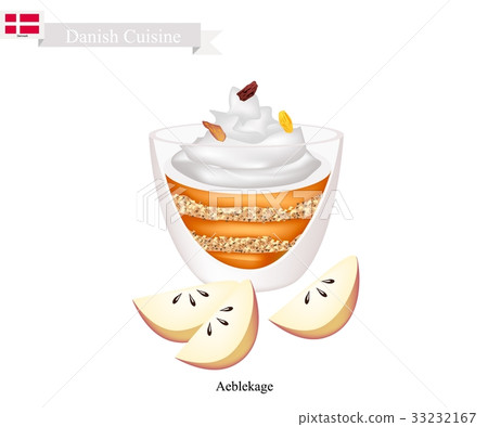 Aeblekage or Apple Cake, Dessert in Denmark Aeblekage or Apple Cake, Dessert in Denmark 33232167