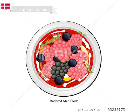 Rodgrod Med Flode, A Popular Dessert in Denmark Rodgrod Med Flode, A Popular Dessert in Denmark 33232175