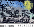 Abstract drawing with watercolor paint 33232223