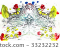 Abstract drawing with watercolor paint 33232232
