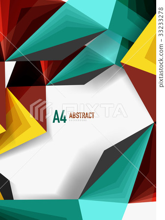 Vector low poly style 3d triangle line 33233278