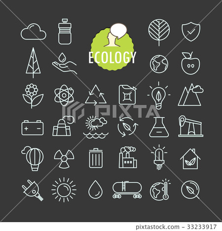 Different ecology icons vector collection 33233917