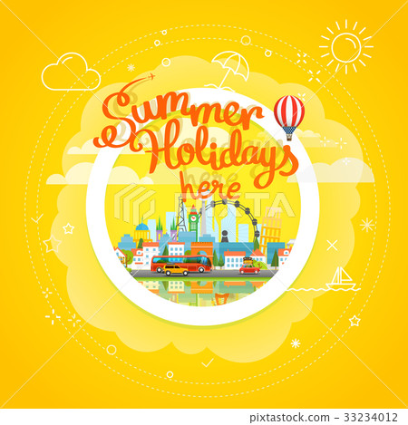 Summer travel vector concept 33234012