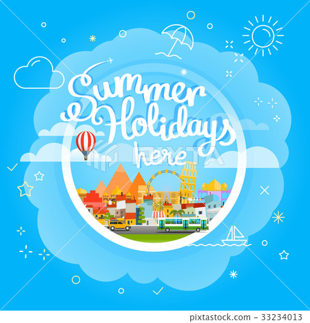 Vacation travelling illustration 33234013