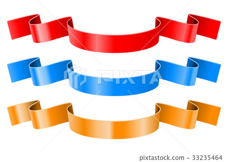 Colored ribbon banners - Stock Illustration [33235464] - PIXTA