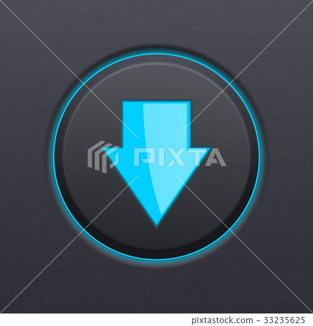 DOWN arrow black button 33235625