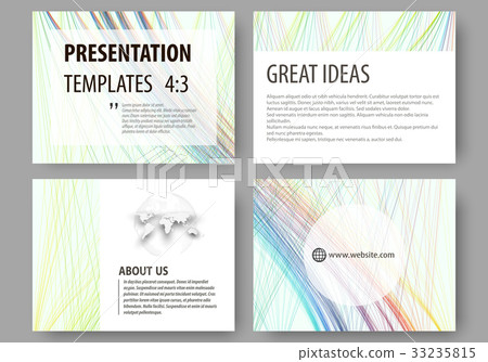 Set of business templates for presentation slides 33235815