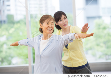 Gym yoga active senior female image Gym yoga active senior female image 33235849