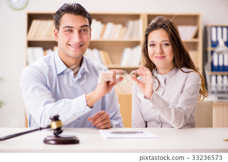 Young family in marriage divorce concept 33236573