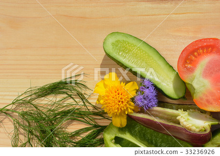 Pepper, tomato and cucumber on the background of 33236926