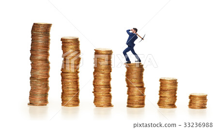 Cryptocurrency concept with businessman mining Cryptocurrency concept with businessman mining 33236988