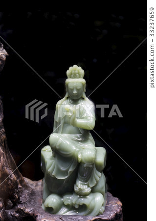 觀世音,菩薩,慈祥,玉,白玉,翠玉,藝術,作品,救贖,神像, 神明, 莊嚴, 宗教, 33237659
