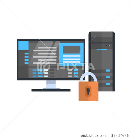 Data Center Protection Icon Hosting Server 33237686