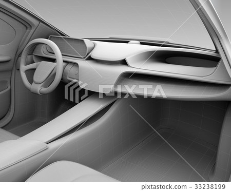 駕駛座位的灰色陰影圖像與wireframe的 33238199