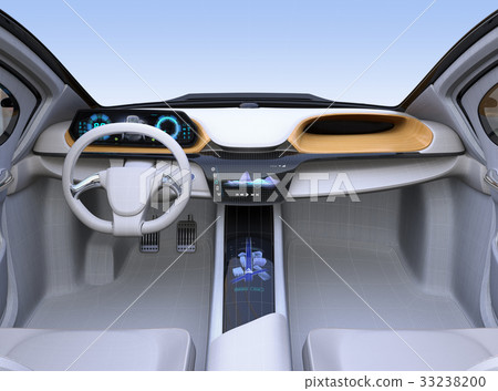 電動汽車的儀錶盤圖像有導線框架的 33238200
