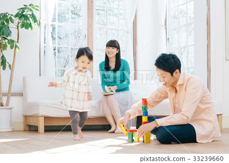 Family relaxing in the living room Family relaxing in the living room 33239660