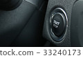 Macro engine start and stop button of a car. 33240173