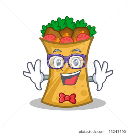Geek kebab wrap character cartoon Geek kebab wrap character cartoon 33243590