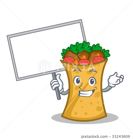 Bring board kebab wrap character cartoon Bring board kebab wrap character cartoon 33243609