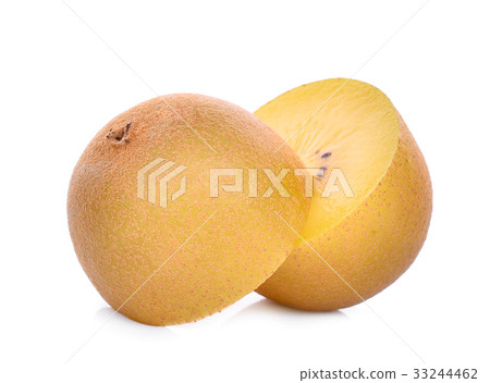half of yellow or gold kiwi fruit isolated half of yellow or gold kiwi fruit isolated 33244462