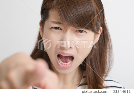 Woman putting a pressure drop 33244611