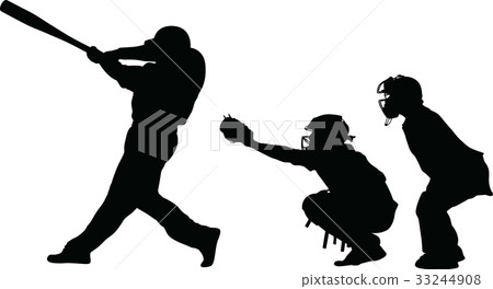 baseball batter catcher and umpire baseball batter catcher and umpire 33244908