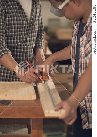 Measuring wooden plank Measuring wooden plank 33246183